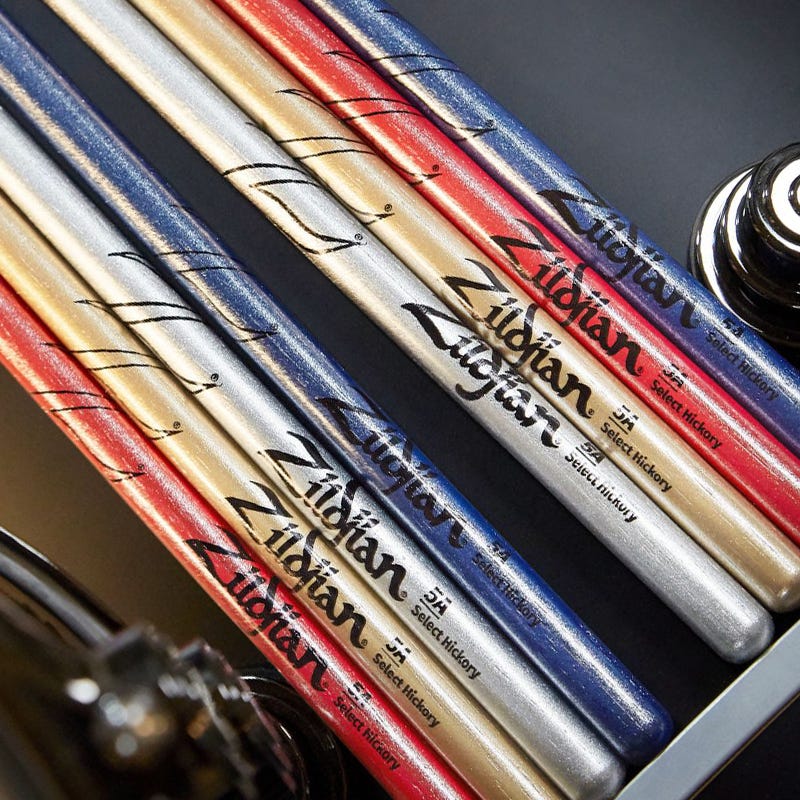 5A Chroma Silver Drumsticks - Image 2