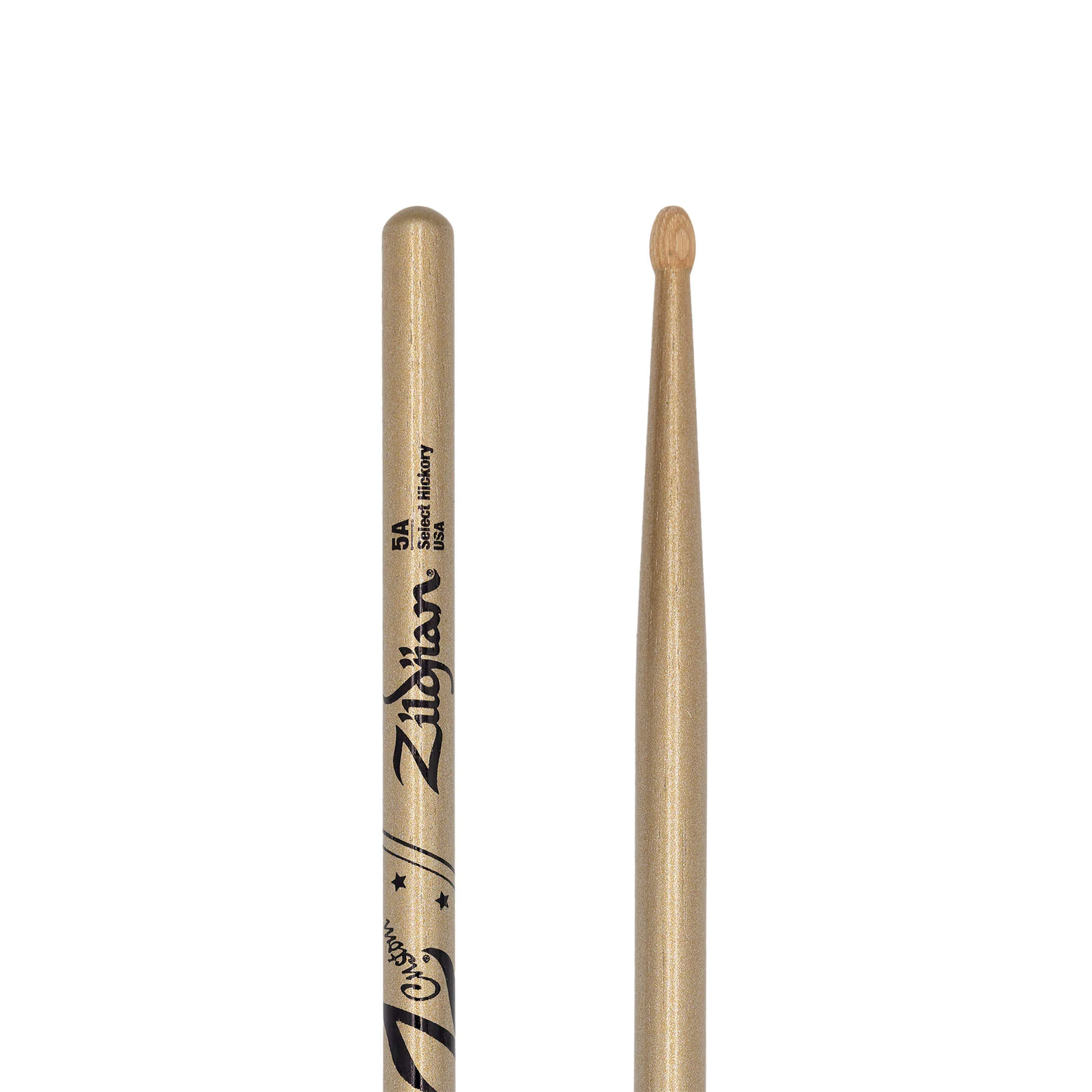 Z Custom LE Drumstick Collection 5A Gold Chroma, Wood Tip - Image 2