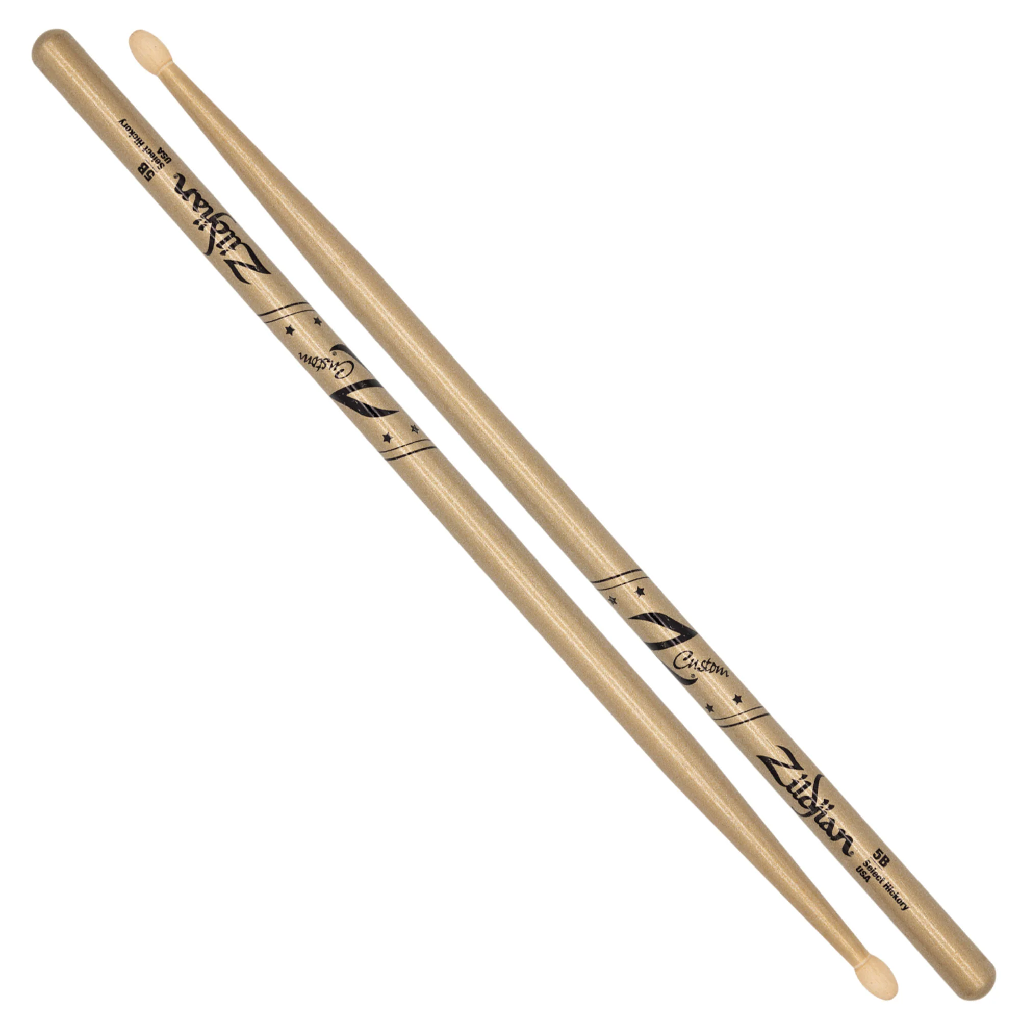 Z Custom LE Drumstick Collection 5B Gold Chroma, Wood Tip