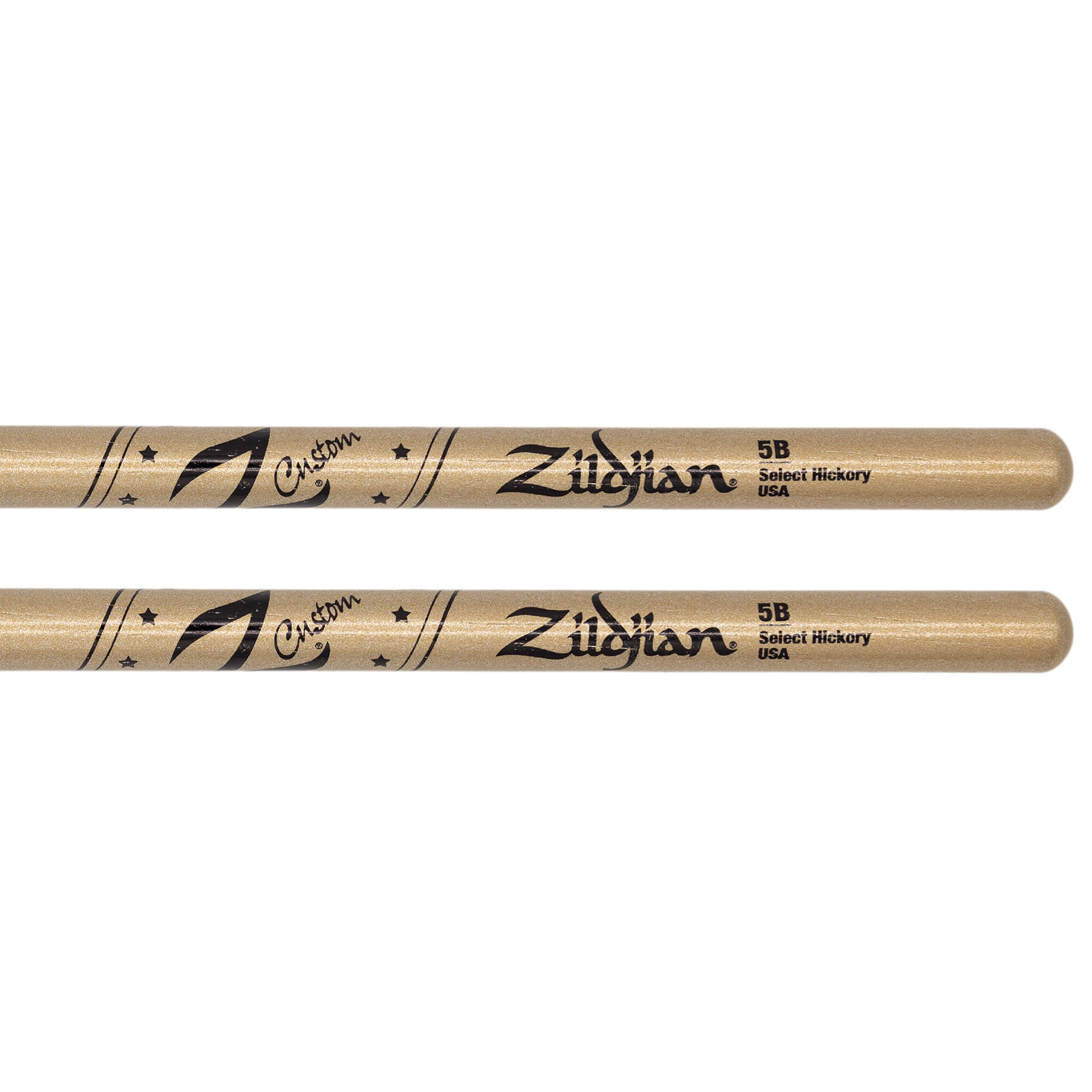 Z Custom LE Drumstick Collection 5B Gold Chroma, Wood Tip - Image 2