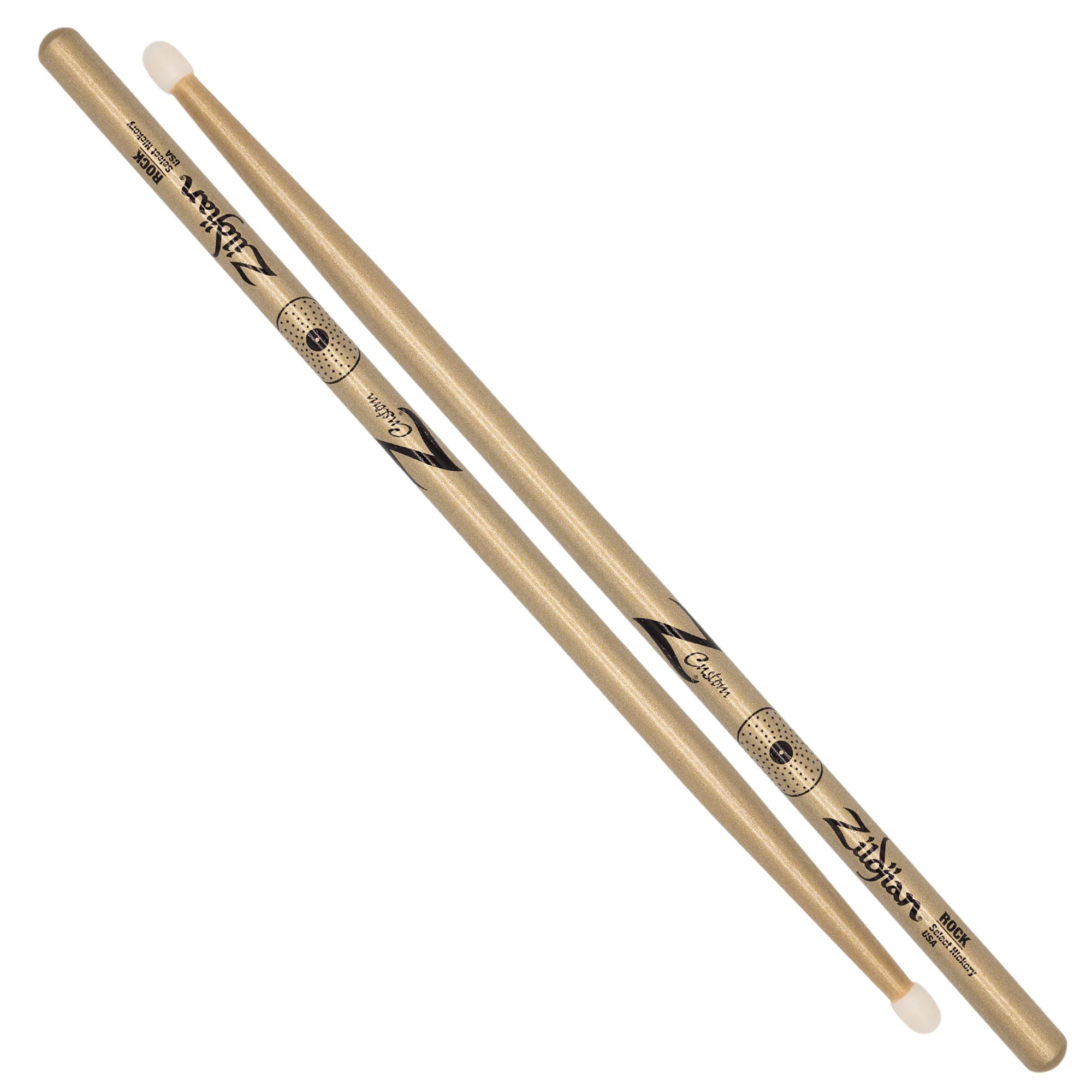 Z Custom LE Drumstick Collection ROCK Gold Chroma, Nylon Tip